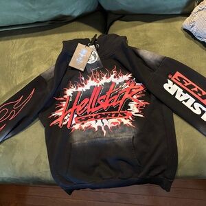 red and black hellstar hoodie
